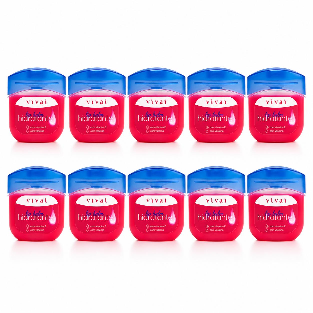Kit C/10 Lip Balm Hidratante Vivai 3417