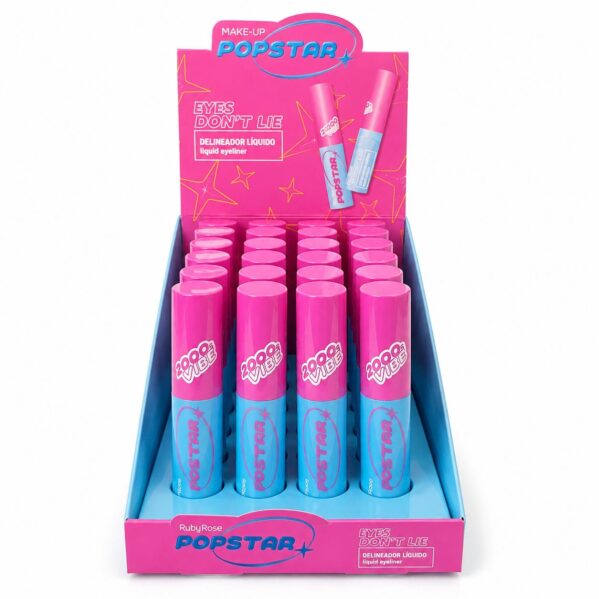 Box c/ 24 Delineador Líquido Ruby Rose Eyes Don’T Lie Popstar