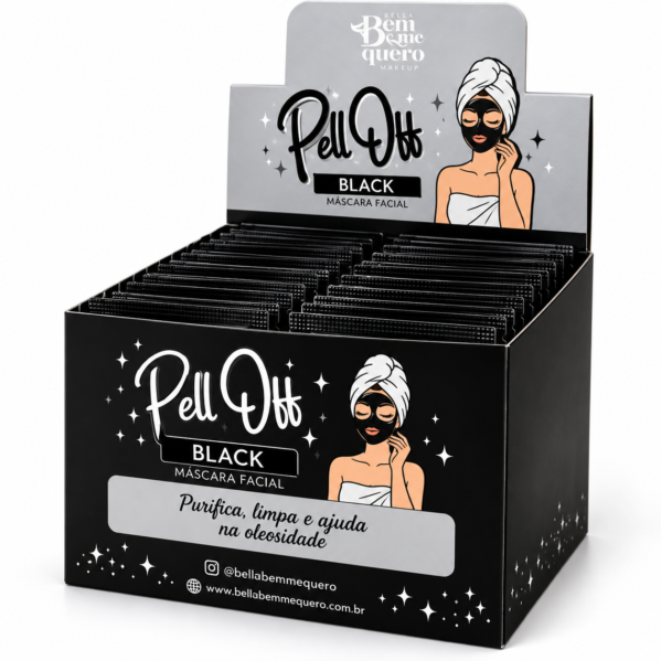 BOX C/ 50 UNIDADES – Máscara Facial Peel Off Black Bem Me Quero 8g