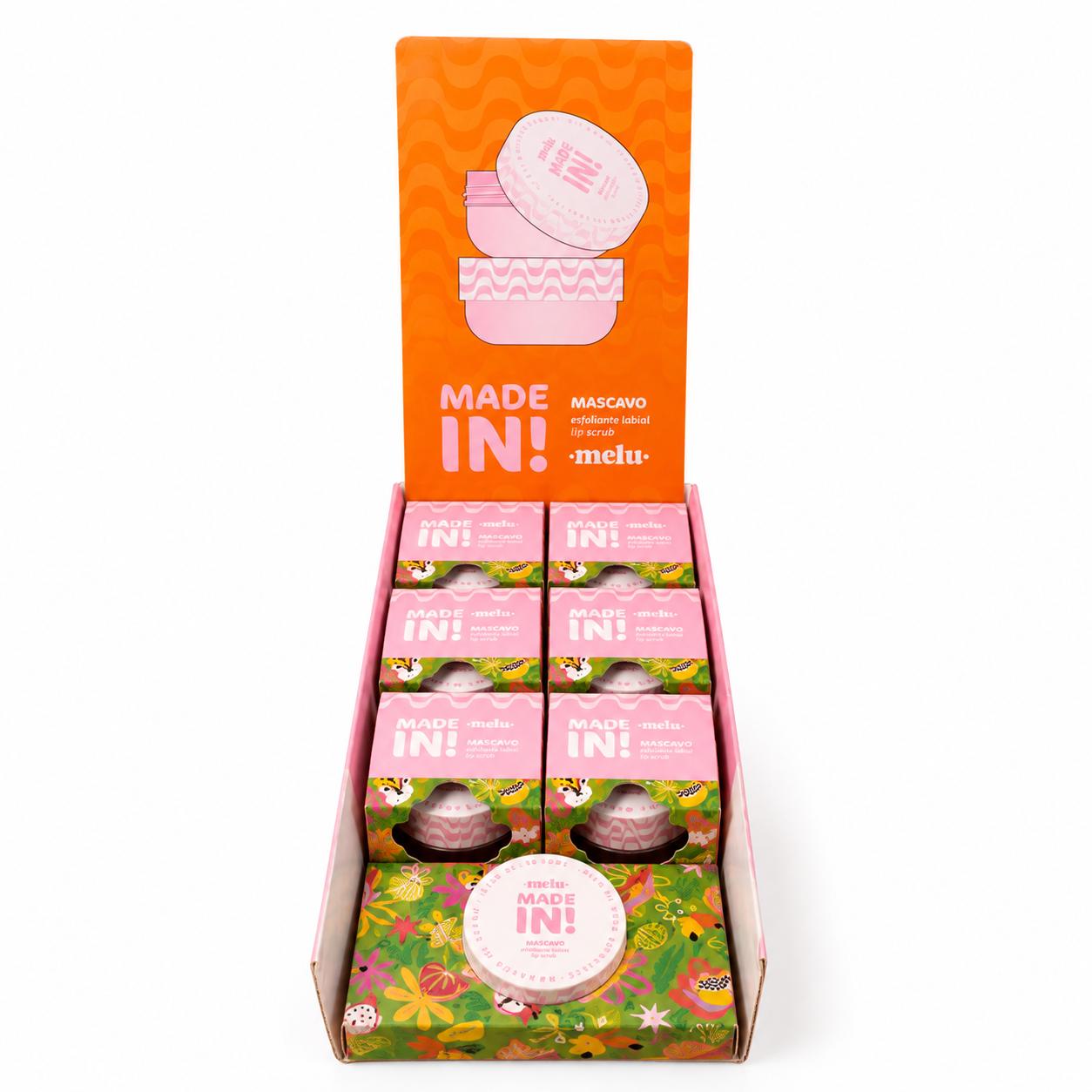 BOX C/12 – ESFOLIANTE LABIAL MELU MADE IN! MASCAVO - Imagem 2