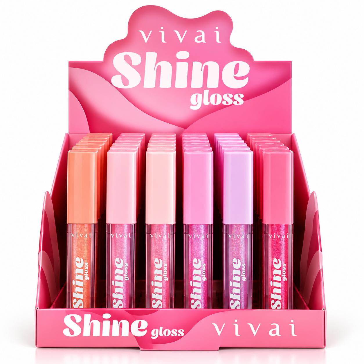 Box Shine Gloss Vivai com 24 unidades em cores sortidas