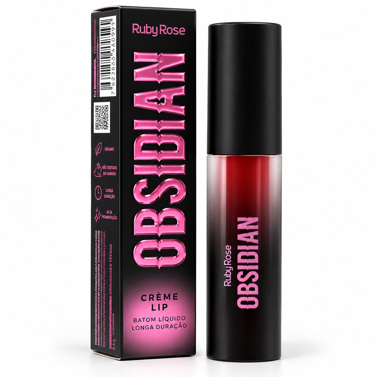 BOX C/12 Batom Ruby Rose Obsidian OCL04 3,6 ML - Imagem 2